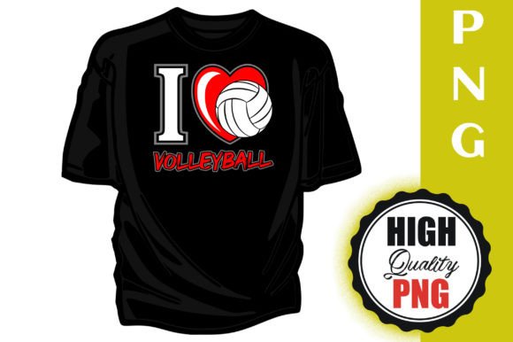 Designing Impact: The I Love Volleyball PNG for Your Projects