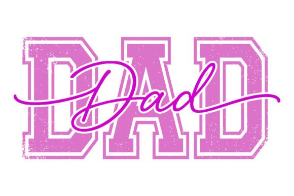 Elevate Projects with the Pink Dad Script SVG Design