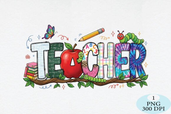 Elevate Your Projects with Teacher Design PNG Sublimation