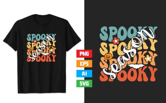 Spooky Season Halloween T-Shirt Design: Creative Assets for Your Store