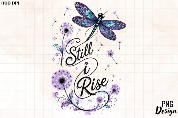 Still I Rise PNG: Dragonfly Design for Resilient Branding